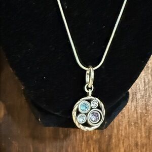 Brighton Silver Pendant Necklace With Brighton Pouch